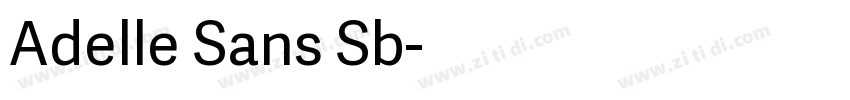Adelle Sans Sb字体转换